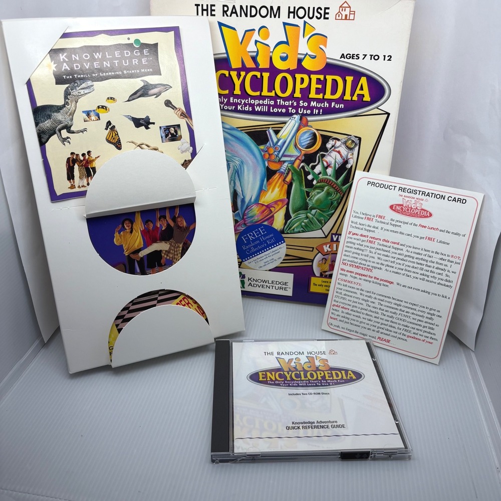 1994 Random House Kids Encyclopedia PC CD-ROM Game Knowledge Adventure Jumpstart